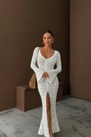 Robe Longue Crochet Femme – Collection Été | Maison Vera