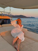 Robe maille blanc