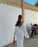Robe maille blanc
