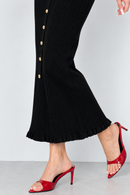 Robe Shakira – Robe Midi Femme en Maille à Boutons Dorés | Maison Vera