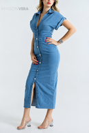 Robe Jean Maison Vera – Bleu Ciel