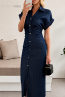 Robe Jean Maison Vera – Bleu