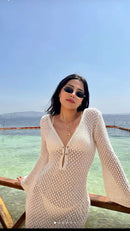 Robe maille blanc