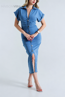 Robe Jean Maison Vera – Bleu Ciel