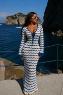Robe de plage longue crochet zigzag femme Maison Vera - vue 1