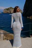Robe de plage longue crochet zigzag femme Maison Vera - vue 2