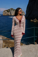 Robe de plage longue crochet zigzag femme Maison Vera - vue 5