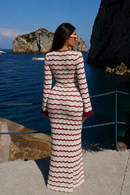 Robe de plage longue crochet zigzag femme Maison Vera - vue 6