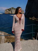 Robe de plage crochet marron