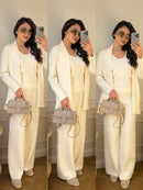 Ensemble femme 3 pièces blanc cassé Maison Vera
