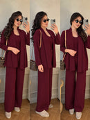 Ensemble femme 3 pièces bordeaux Maison Vera