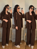Ensemble femme 3 pièces marron Maison Vera