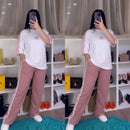 Ensemble sport femme blanc et rose Maison Vera