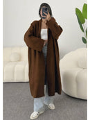 Kimono long femme Maison Vera marron