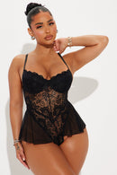 Body en dentelle Sweet Daydream – Noir