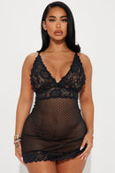 Nuisette en dentelle Love Your Charm – Noir