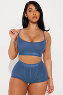 Ensemble caraco et boxer FN Mood – Bleu ardoise