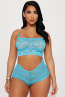 Ensemble en dentelle Sultry Moments 2 pièces – Turquoise