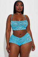Ensemble en dentelle Sultry Moments 2 pièces – Turquoise – Vue 4