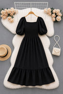 Robe élastique noire Maison Vera