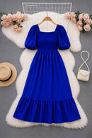 Robe élastique bleu royal Maison Vera