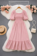 Robe élastique rose Maison Vera