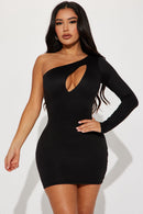 Robe noire asymétrique Vibes On Vibes – Maison Vera – photo 1